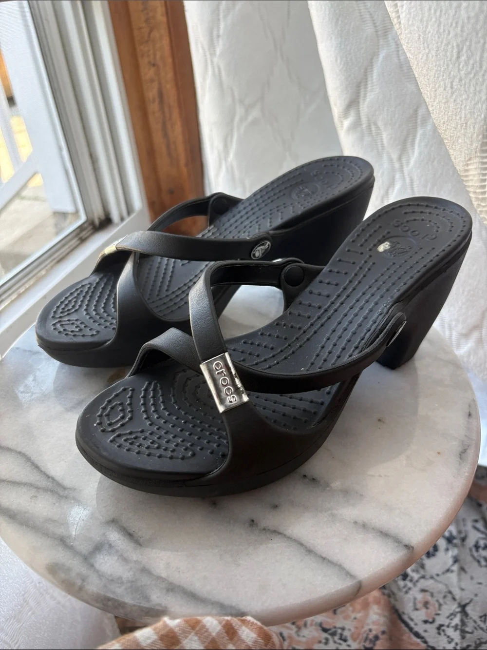 CROCS Black Heels